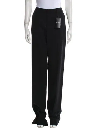 Pre-owned Saint Laurent Wool Straight Leg Pants W/ Tags In Black