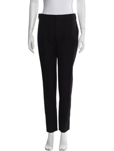Pre-owned Saint Laurent Wool Straight Leg Pants W/ Tags In Black