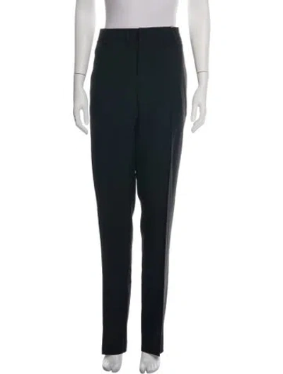 Pre-owned Saint Laurent Wool Straight Leg Pants W/ Tags In Black