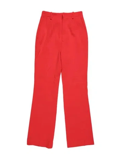 Pre-owned Saint Laurent Wool Straight Leg Pants W/ Tags In Orange