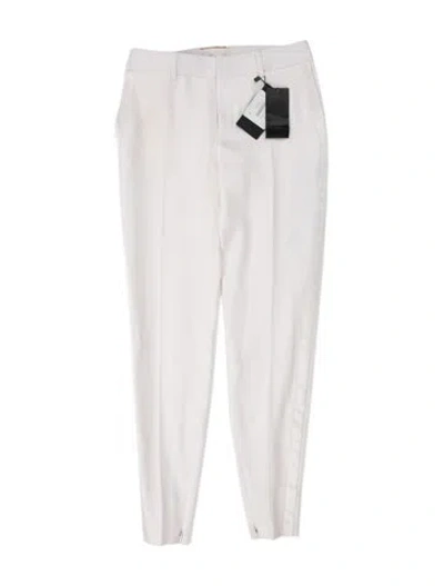Pre-owned Saint Laurent Wool Straight Leg Pants In White