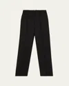 Saint Laurent Wool Straight-leg Suiting Trousers In Black