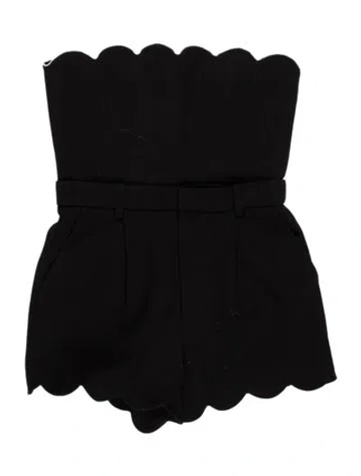 Pre-owned Saint Laurent Wool Strapless Jumpsuit In Black