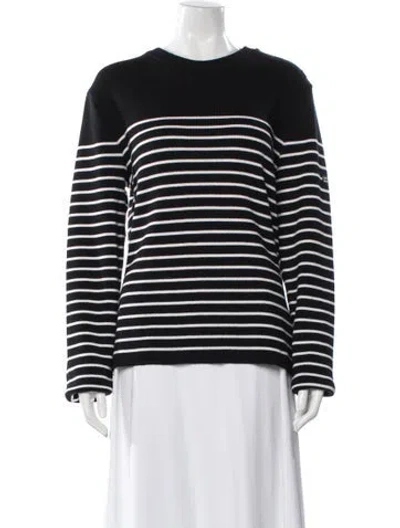Pre-owned Saint Laurent Wool Striped Sweater In Black