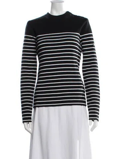 Pre-owned Saint Laurent Wool Striped Sweater In Black