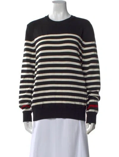 Pre-owned Saint Laurent Wool Striped Sweater In Multi