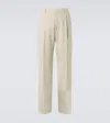 Saint Laurent Wool Suit Pants In Neutral