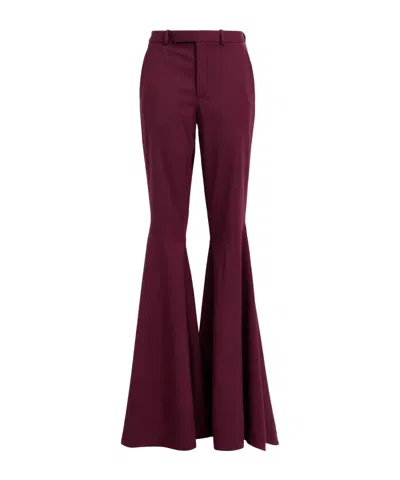 Saint Laurent Wool Suit Pants In Red
