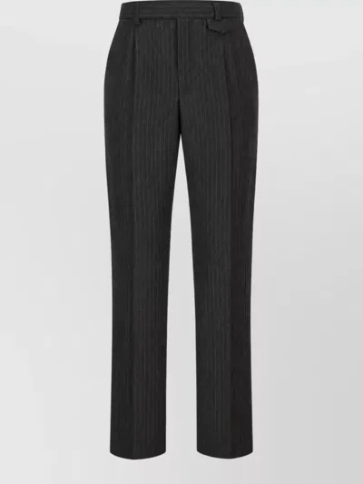 Saint Laurent Wool Suit Trousers In Gray