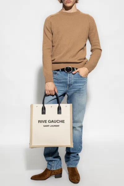Saint Laurent Wool Sweater In Beige