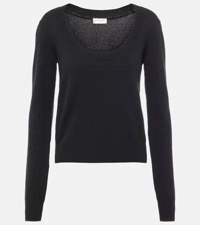 Saint Laurent Wool Sweater In Black