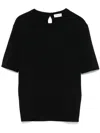 Saint Laurent Wool T-shirt In Black