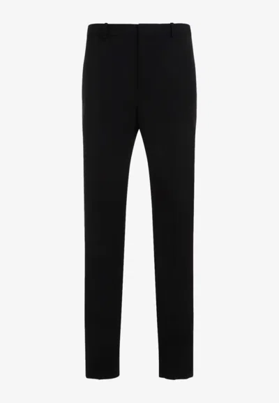 Saint Laurent Wool Tailored Pants In Black