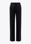 Saint Laurent Tuxedo Wool Trouser With Lateral Satin Bands