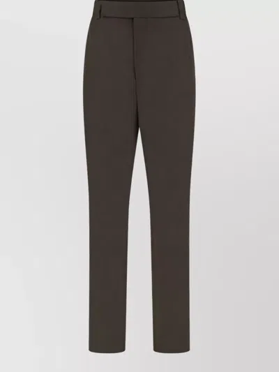 Saint Laurent Wool Tailored Trousers In Multi