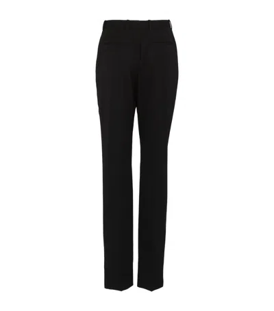 Saint Laurent Wool Tailored Trousers In Black