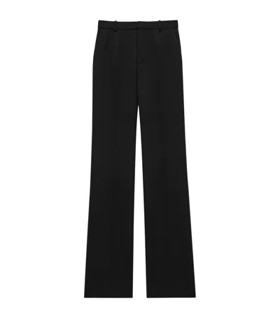Saint Laurent Wool Tailored Trousers In Black