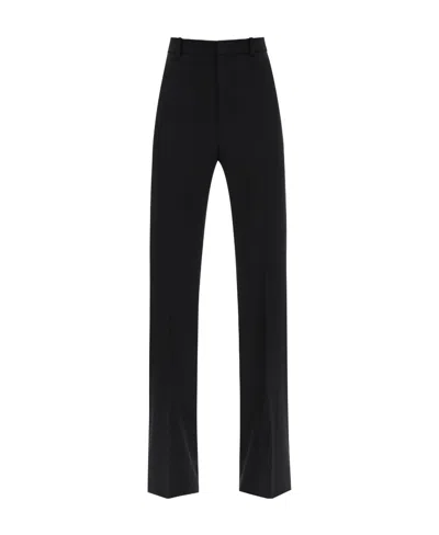 Saint Laurent Wool Tailored Trousers In Black