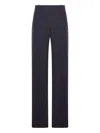 Saint Laurent High-waisted Wool Trousers In Blue