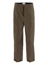 Saint Laurent Wool Tailored Trousers In Brown