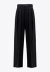 Saint Laurent Women Certified Wool Trousers With Pinces
