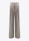 Saint Laurent Wool Tailored Wide-leg Pants