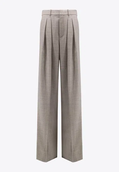 Saint Laurent Wool Tailored Wide-leg Pants