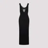 Saint Laurent Wool Tank Dress In Noir