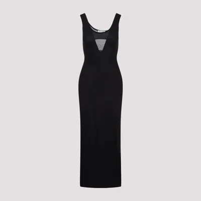 Saint Laurent Wool Tank Dress In Black
