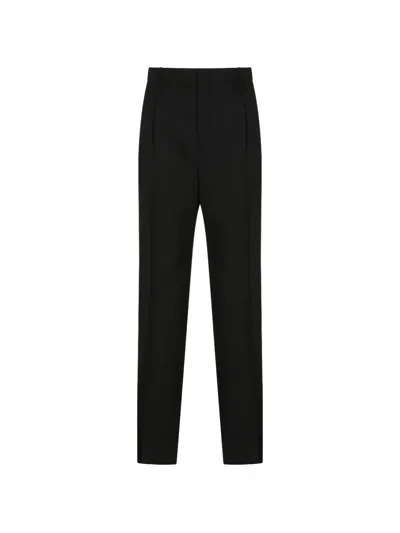 Saint Laurent 울 팬츠 In Black