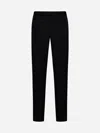 Saint Laurent Pantalone In Lana Nera Uomo In Black