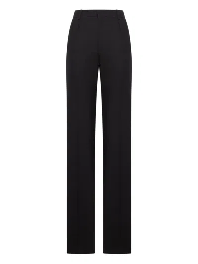Saint Laurent Wool Trousers In Black