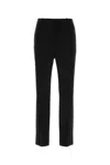 Saint Laurent Pressed-crease Pleated Straight-leg Trousers In Black