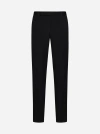 Saint Laurent Pantalone In Lana Nera Uomo In Black