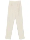Saint Laurent Beige Wool Trousers In Neutral