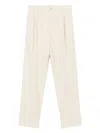Saint Laurent Pantalon Constructio In Neutrals