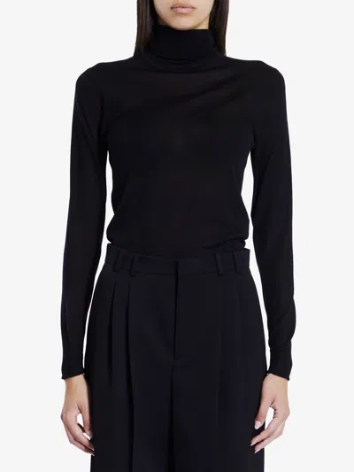 Saint Laurent Wool Turtleneck In Black