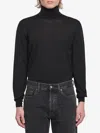 Saint Laurent Wool Turtleneck Sweater In Black