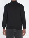 Saint Laurent Fine Wool Turtleneck Sweater In Black