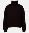 Saint Laurent Wool Turtleneck Sweater In Black