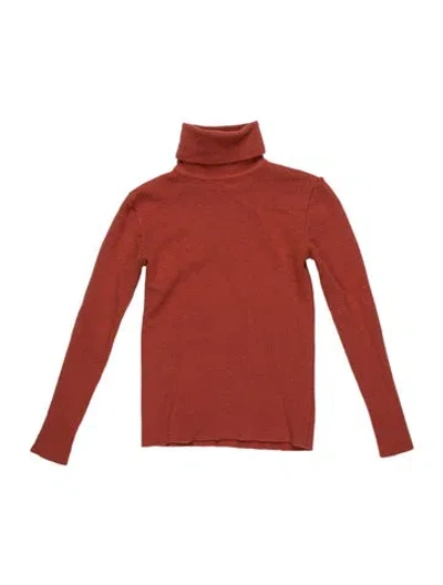 Pre-owned Saint Laurent Wool Turtleneck Sweater In Orange