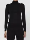 Saint Laurent Wool Turtleneck Sweater Relaxed Fit In Black