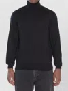 Saint Laurent Wool Turtleneck Sweater Ribbed Collar In Black