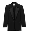Saint Laurent Wool Tuxedo Jacket In Black