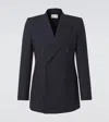 Saint Laurent Wool Tuxedo Jacket In Marine Fonce