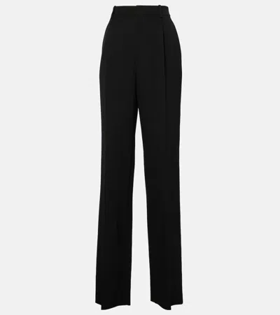 Saint Laurent Wool Tuxedo Pants In Black