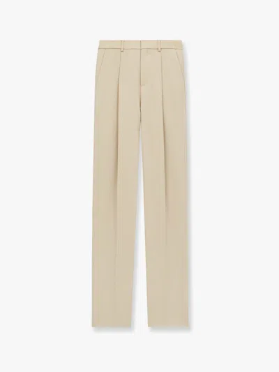 SAINT LAURENT WOOL TUXEDO TROUSER WITH SILK LINING