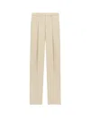 Saint Laurent Wool Tailored Pants With Pressed-crease In Yellow