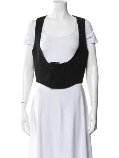 Pre-owned Saint Laurent Wool Vest In Black