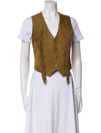 Pre-owned Saint Laurent Wool Vest In Brown